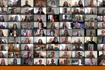 A screenshot of all the 2020 HCLI attendees on Zoom for the first virtual HCLI